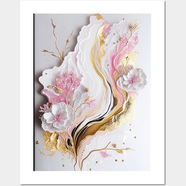 Golden Petals Wall Art by Legendary T-Shirts